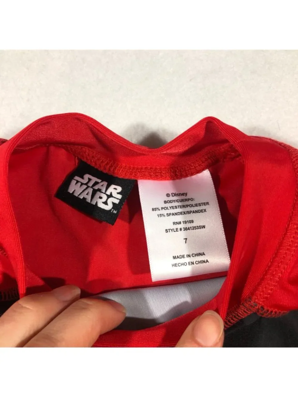 Star Wars Disney Swim Shirt Kids Boys Unisex 7 UPF 50+ Rashguard Top NEW $32